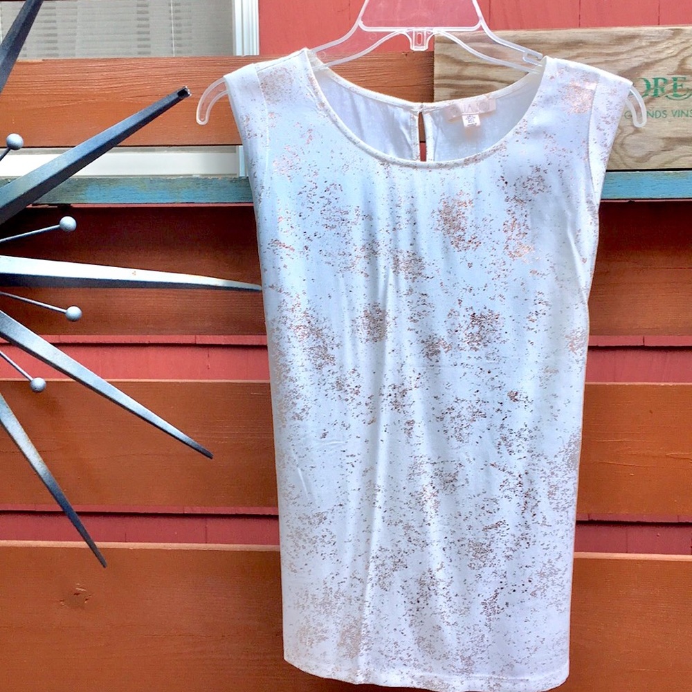 Fancy in Gold and White Lila Rose Top